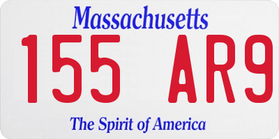 MA license plate 155AR9