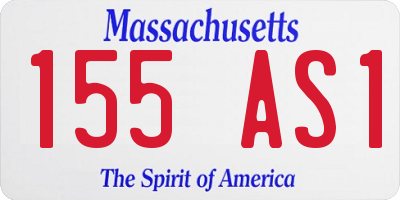 MA license plate 155AS1