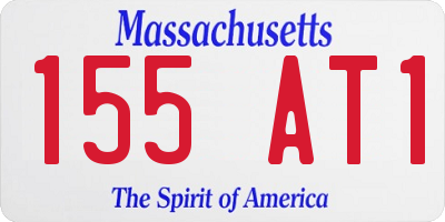 MA license plate 155AT1