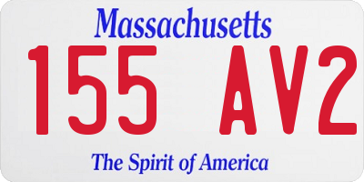 MA license plate 155AV2