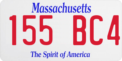 MA license plate 155BC4