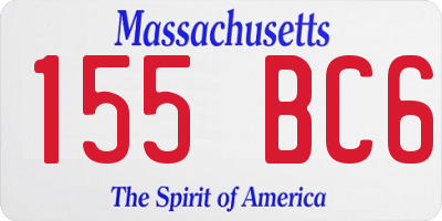 MA license plate 155BC6