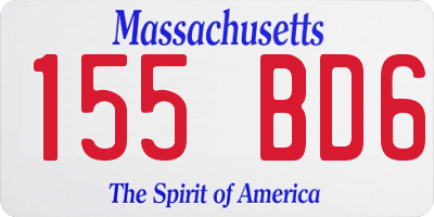 MA license plate 155BD6