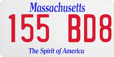 MA license plate 155BD8