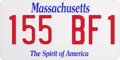 MA license plate 155BF1