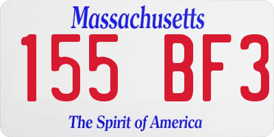 MA license plate 155BF3