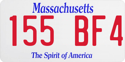 MA license plate 155BF4