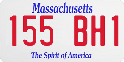 MA license plate 155BH1