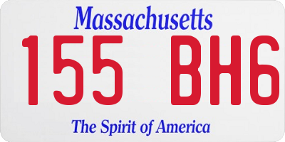 MA license plate 155BH6