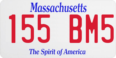 MA license plate 155BM5