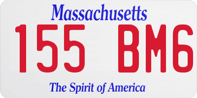 MA license plate 155BM6
