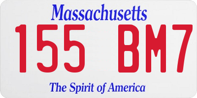 MA license plate 155BM7