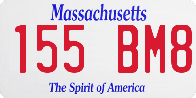 MA license plate 155BM8