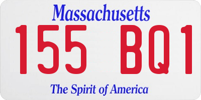 MA license plate 155BQ1