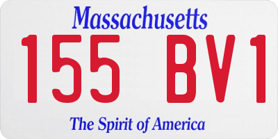 MA license plate 155BV1
