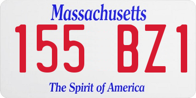 MA license plate 155BZ1
