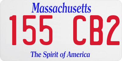 MA license plate 155CB2