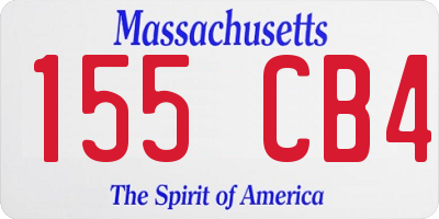 MA license plate 155CB4