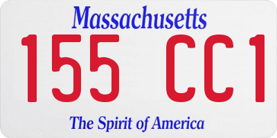 MA license plate 155CC1