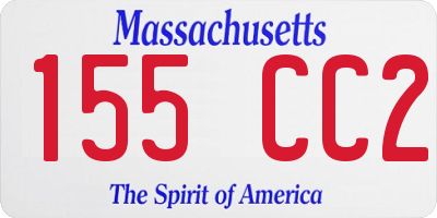MA license plate 155CC2