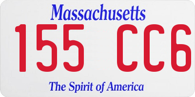 MA license plate 155CC6