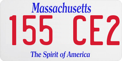 MA license plate 155CE2