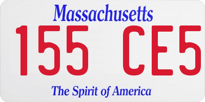 MA license plate 155CE5