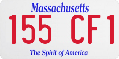 MA license plate 155CF1