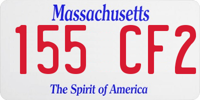 MA license plate 155CF2