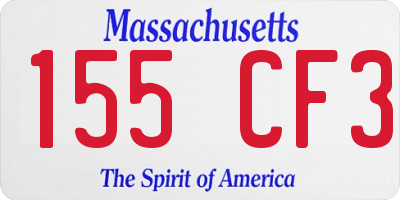 MA license plate 155CF3
