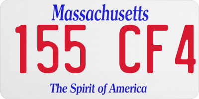 MA license plate 155CF4