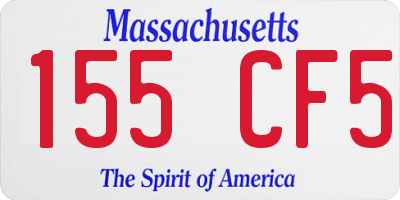 MA license plate 155CF5