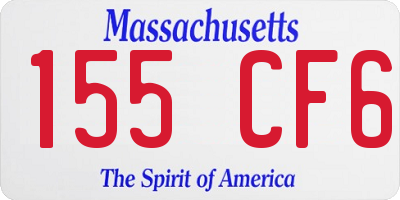 MA license plate 155CF6