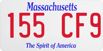 MA license plate 155CF9