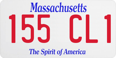 MA license plate 155CL1