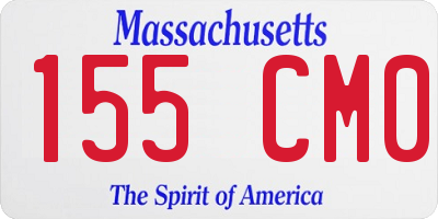 MA license plate 155CM0