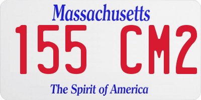 MA license plate 155CM2
