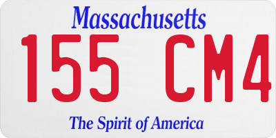 MA license plate 155CM4
