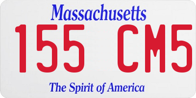 MA license plate 155CM5