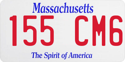 MA license plate 155CM6