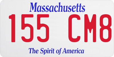 MA license plate 155CM8