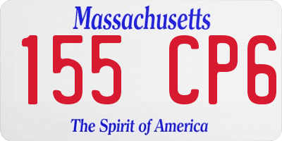 MA license plate 155CP6