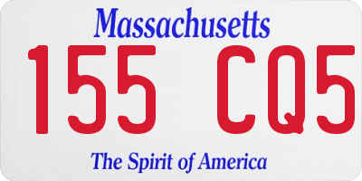 MA license plate 155CQ5