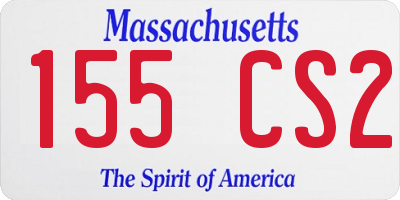 MA license plate 155CS2