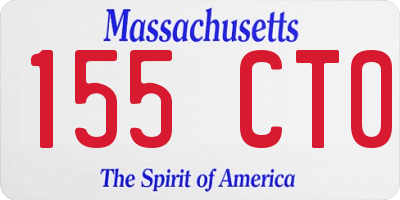 MA license plate 155CT0