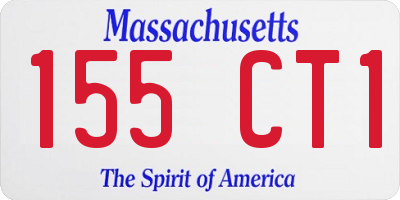 MA license plate 155CT1