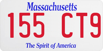 MA license plate 155CT9