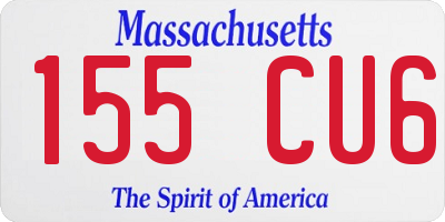 MA license plate 155CU6