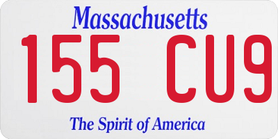 MA license plate 155CU9