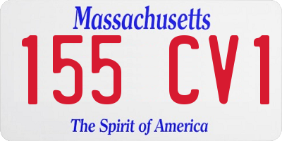 MA license plate 155CV1